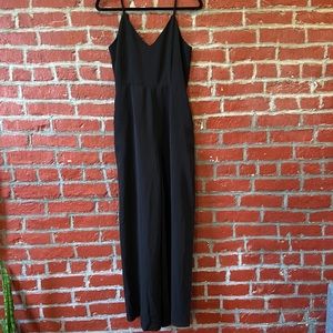 Black Stelen Silk Jumpsuit
